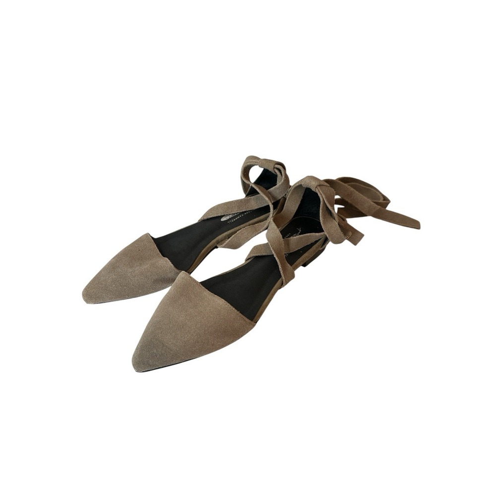 FREE PEOPLE Jeffrey Campbell Size 6‎ ANKLE TIE Hyde SANDALS Women's Gray  Suede